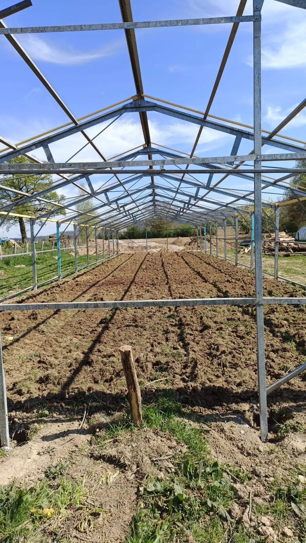 Installation des tuyaux d'irrigation